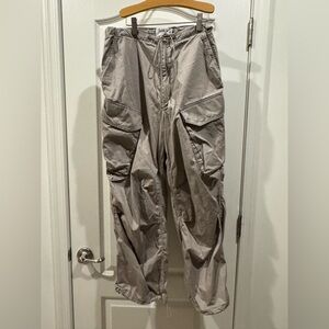 Agolde Ginerva Cargo Pant Color Drab Khaki Beige Size Small Excellent